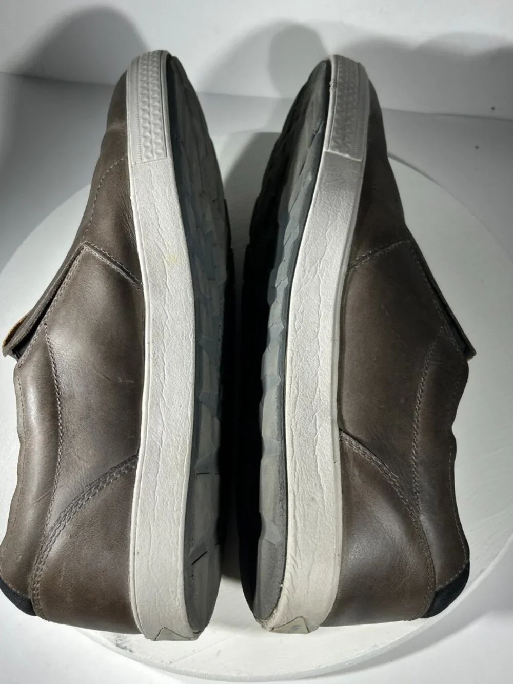 Merrell Mens Leather Shoes Size 12 Gray Casual Slip-On Sneakers Loafers Dress